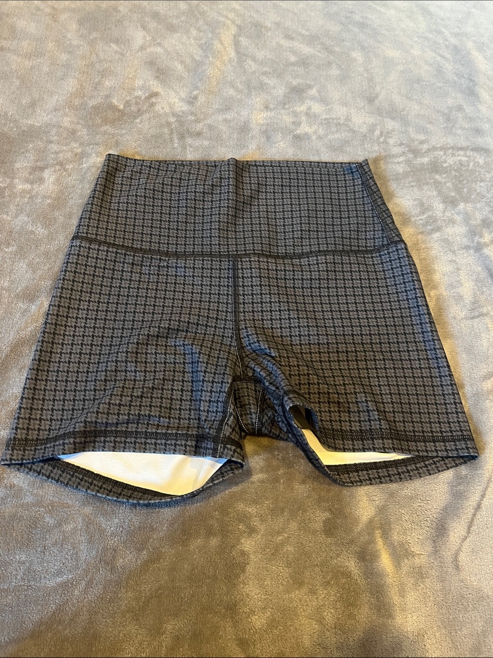 Gilly Hicks Charcoal Houndstooth Bike Shorts